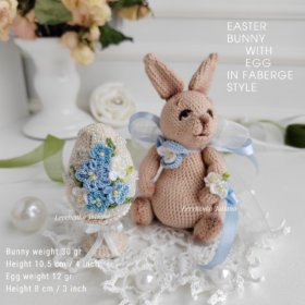crochet rabbit and easter egg