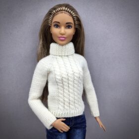knitted sweater for doll