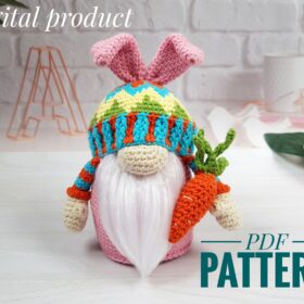 Easter bunny gnome amigurumi crochet pattern
