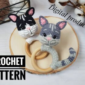 Baby rattle crochet pattern, amigurumi toy