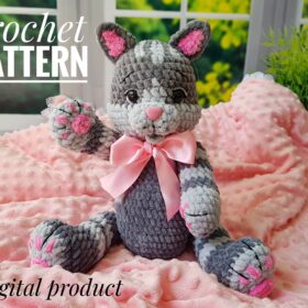crochet kitten pattern, amigurumi toy