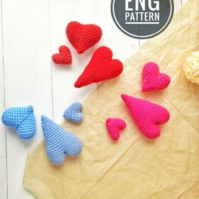 Amigurumi heart crochet pattern