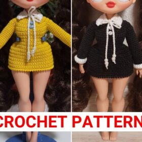 Crochet pattern schoolgirl dress, Wednesday dress.