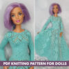Knitting Pattern Dress for Barbie doll
