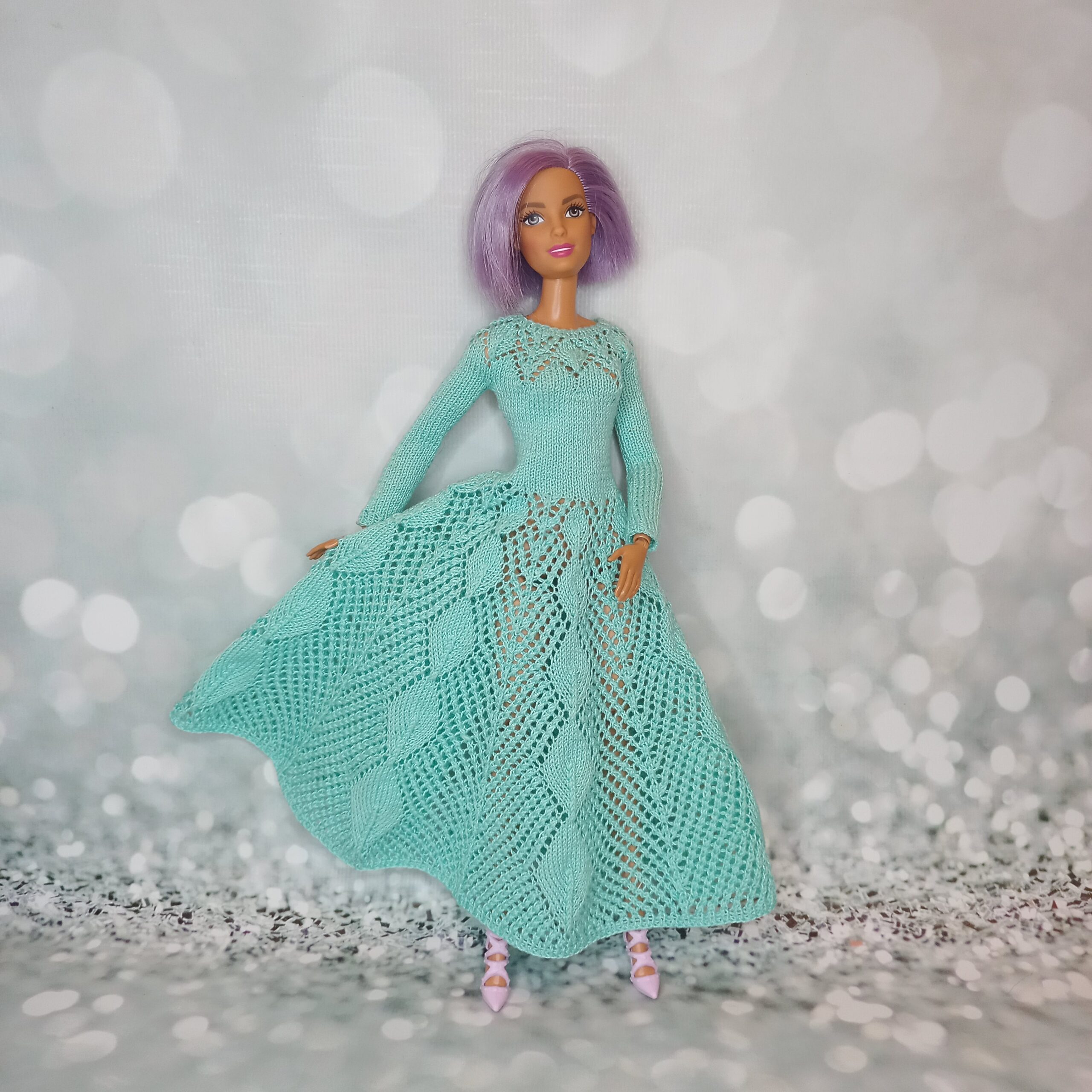 Knitting Pattern Dress for Barbie Extra Minis - DailyDoll Shop