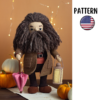 Amigurumi cute forester crochet doll pattern, PDF English tutorial