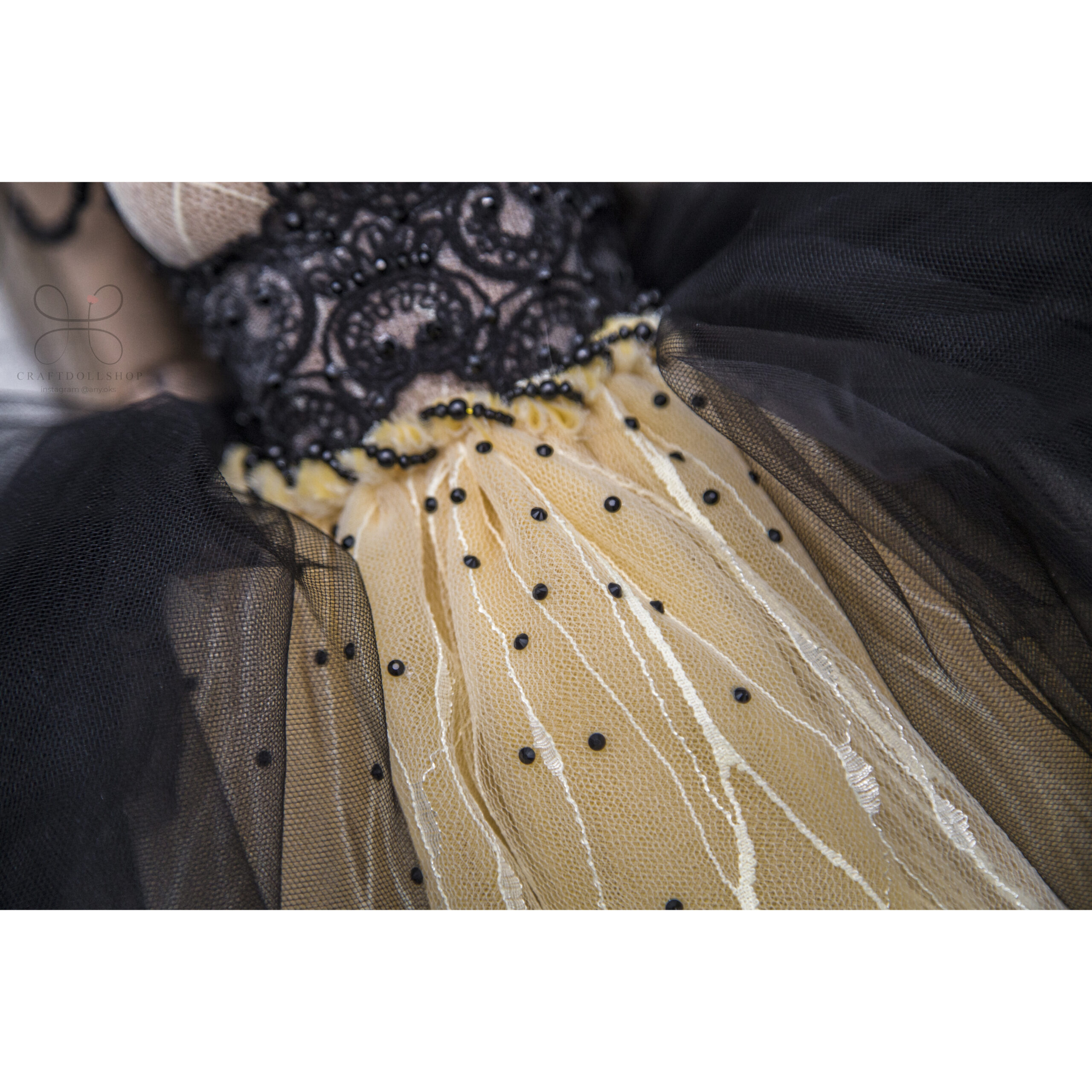 Dress Yellow-Black for 1/3 SD BJD (iple new slim S-bust 2 17 scaled