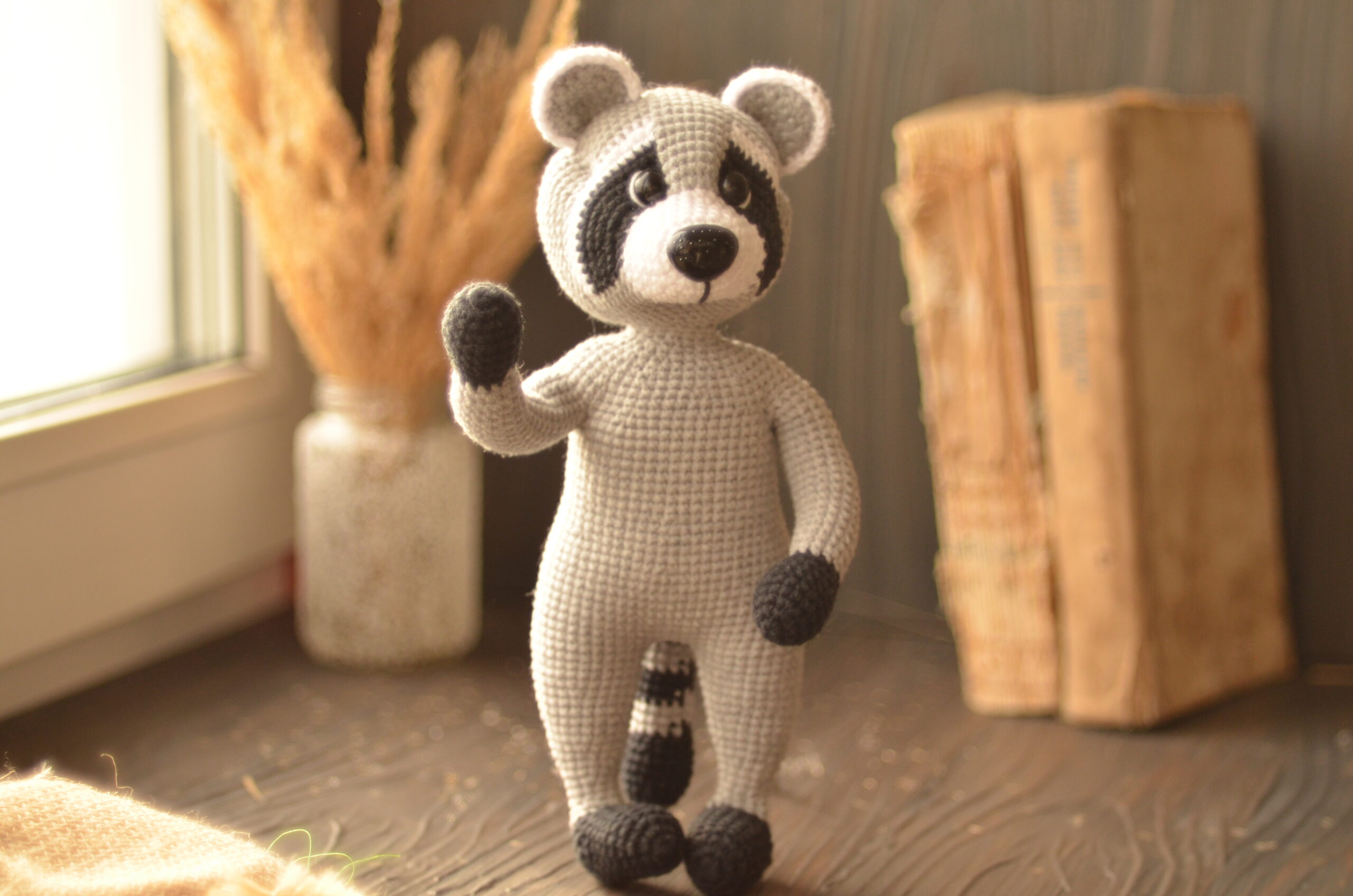 Online Amigurumi Doll in Raccoon Costume