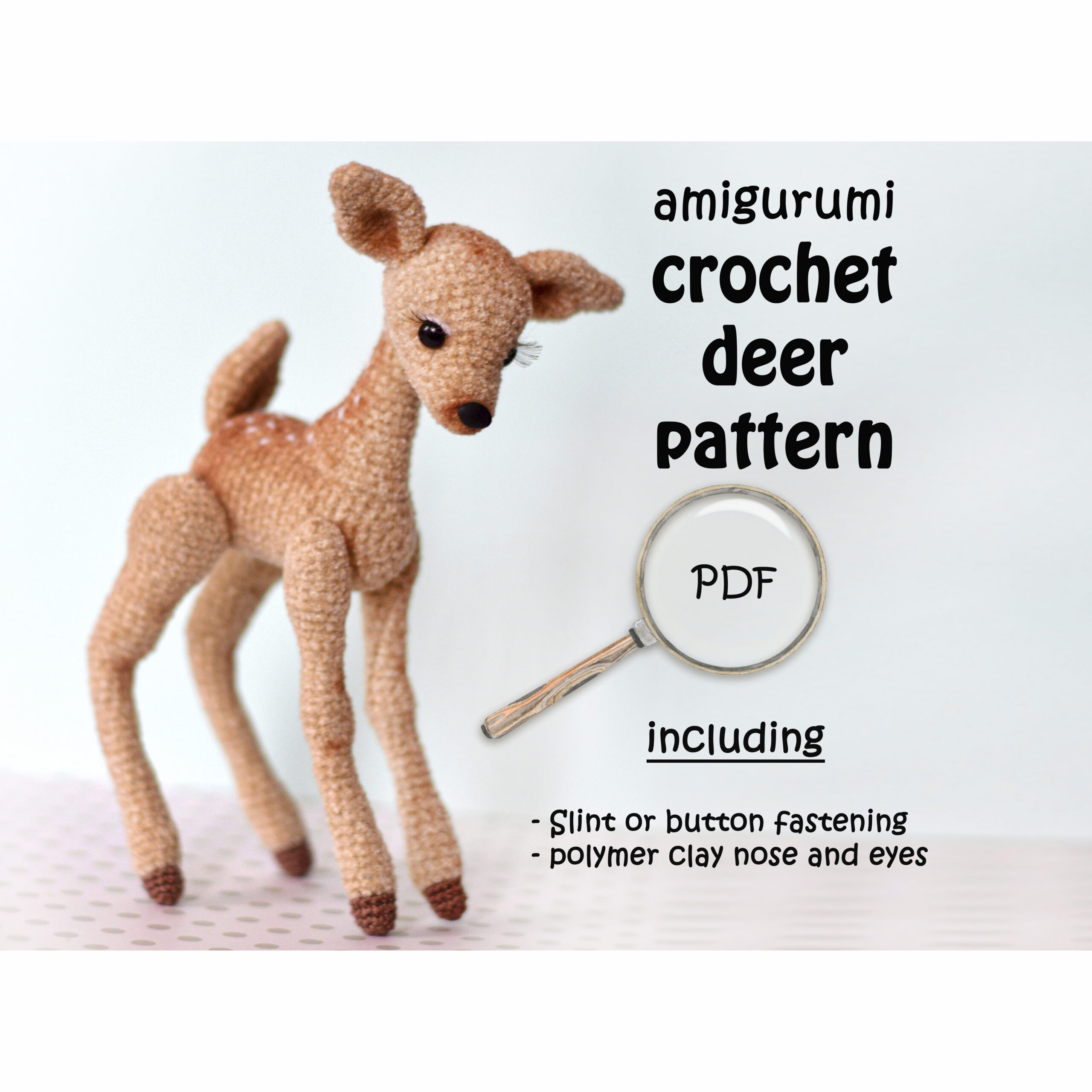 Crochet Amigurumi Bamby Deear Pattern - DailyDoll Shop