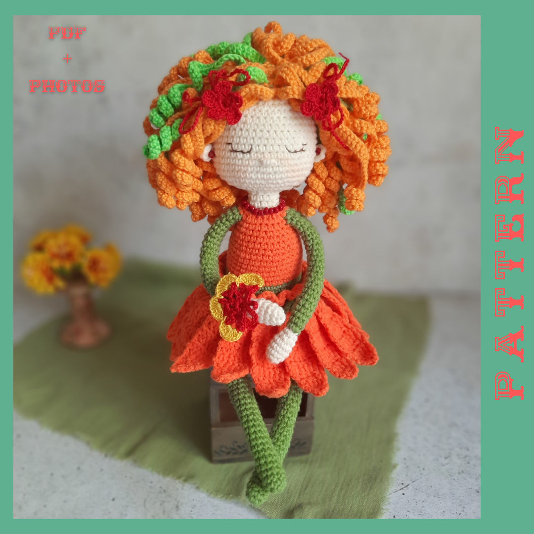 Cute crochet doll amigurumi pattern Eng PDF - DailyDoll Shop