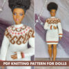 Knitting Pattern Dress for Barbie doll