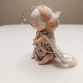 little baby moth art doll 8 cm