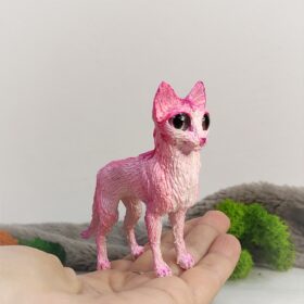 Pink cat. Doll's pet
