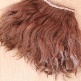 Doll hair, Mohair weft, Puppet tress (brown) from KarmanDolls