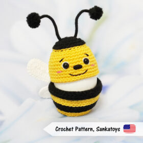bee easter egg cover crochet pattern