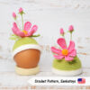 flower easter egg cover crochet pattern
