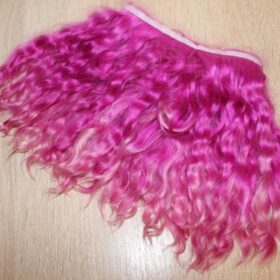 Doll hair Mohair weft (ombre lilac/pink)