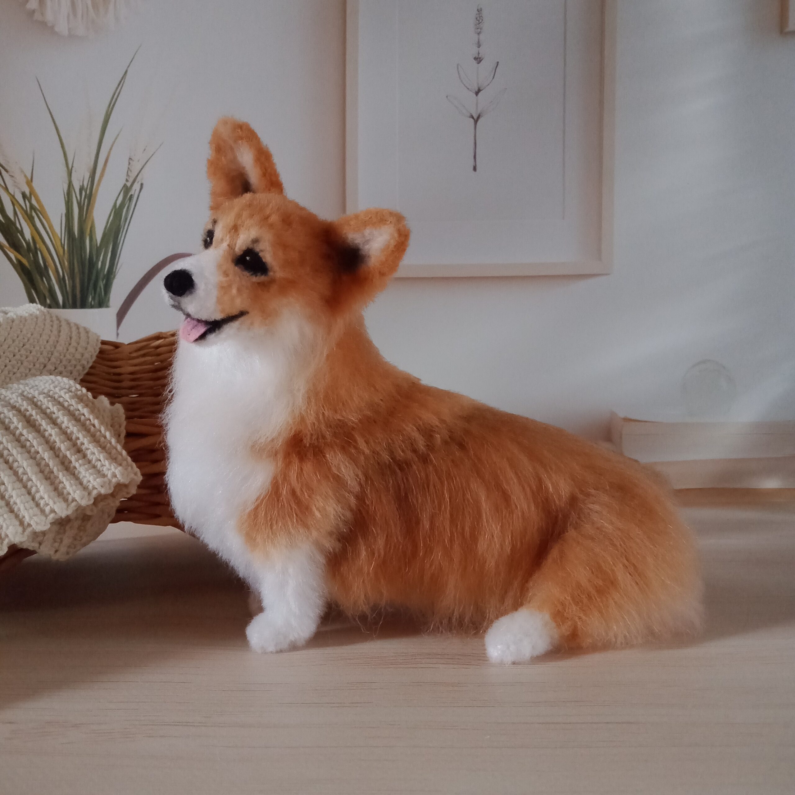 Ready to ship Miniature realistic crochet Corgi DailyDoll Shop