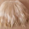 Doll hair, Mohair weft, Puppet tress, straight, white, unpainted