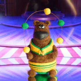Teddy bear. Circus performer.