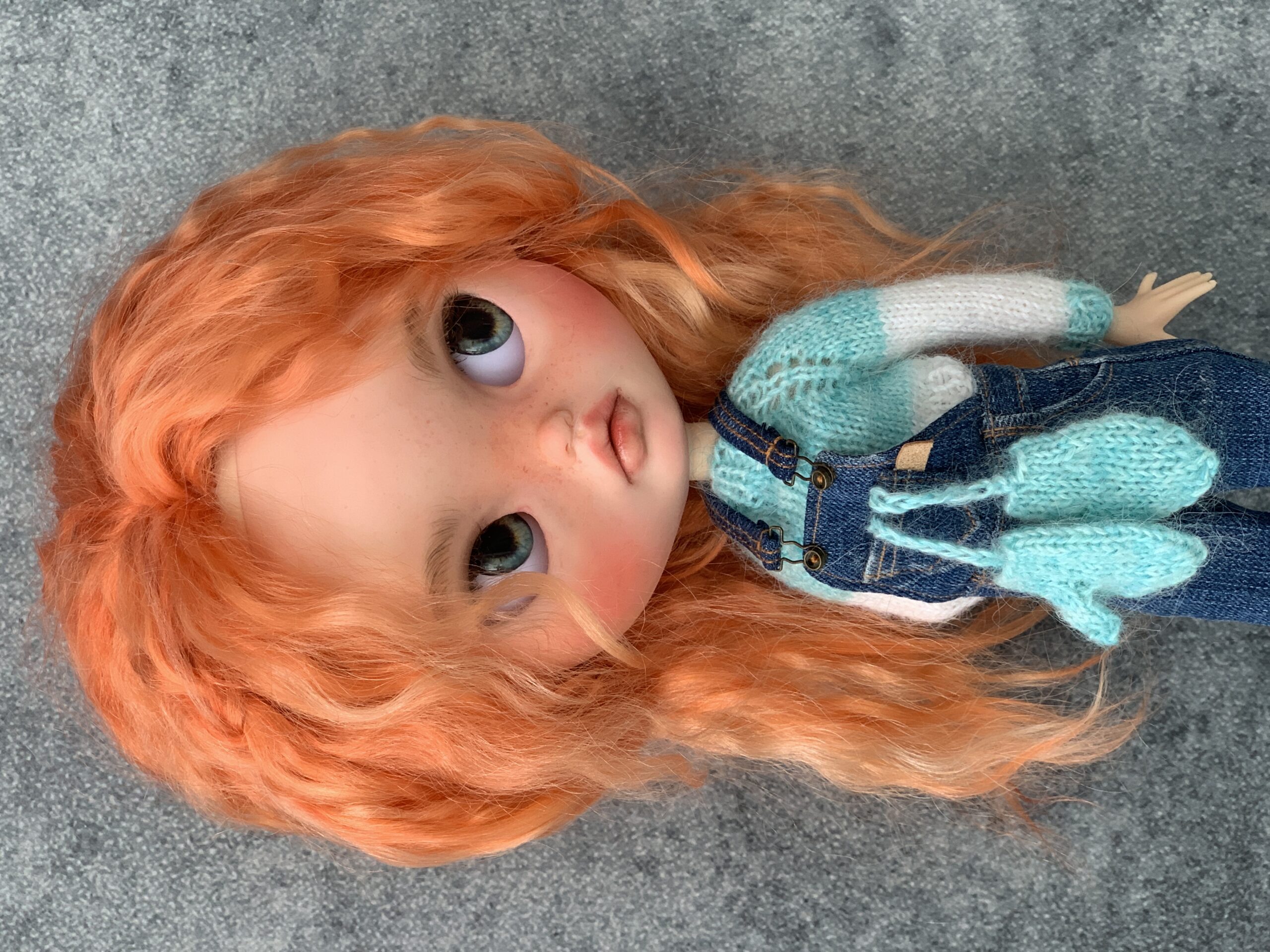 blythe doll custom ooak tbl natural hair