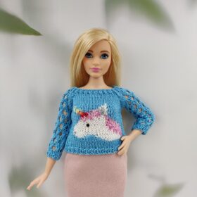 Barbie curvy unicorn sweater