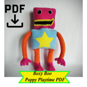 Boxy Boo Poppy Playtime Pattern PDF 38 cm