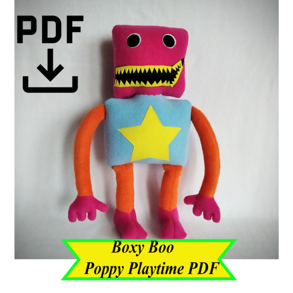 Boxy Boo Poppy Playtime Pattern PDF 38 cm