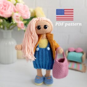 English Crochet Pattern Doll Linda