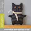Black cat sewing pattern