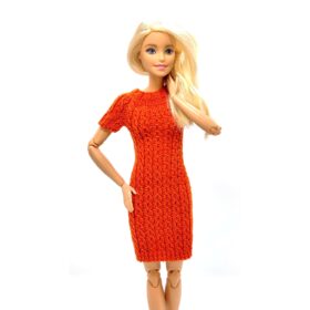 orange dress for barbie doll