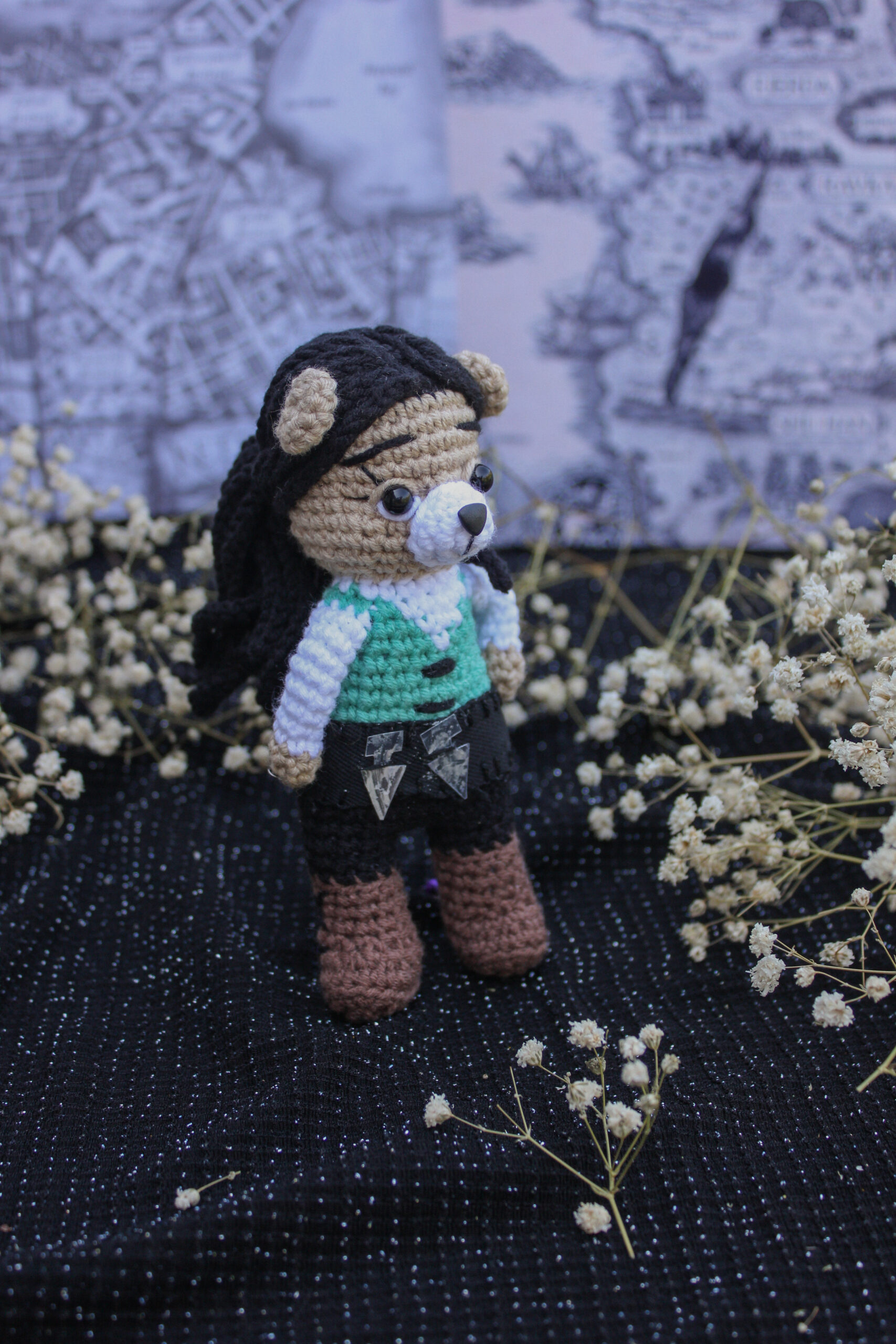 Collectible toy. Bear toy Inej Ghafa. Series Shadow and Bone. 12 Bear toy Inej Ghafa. The character of the favorite series.