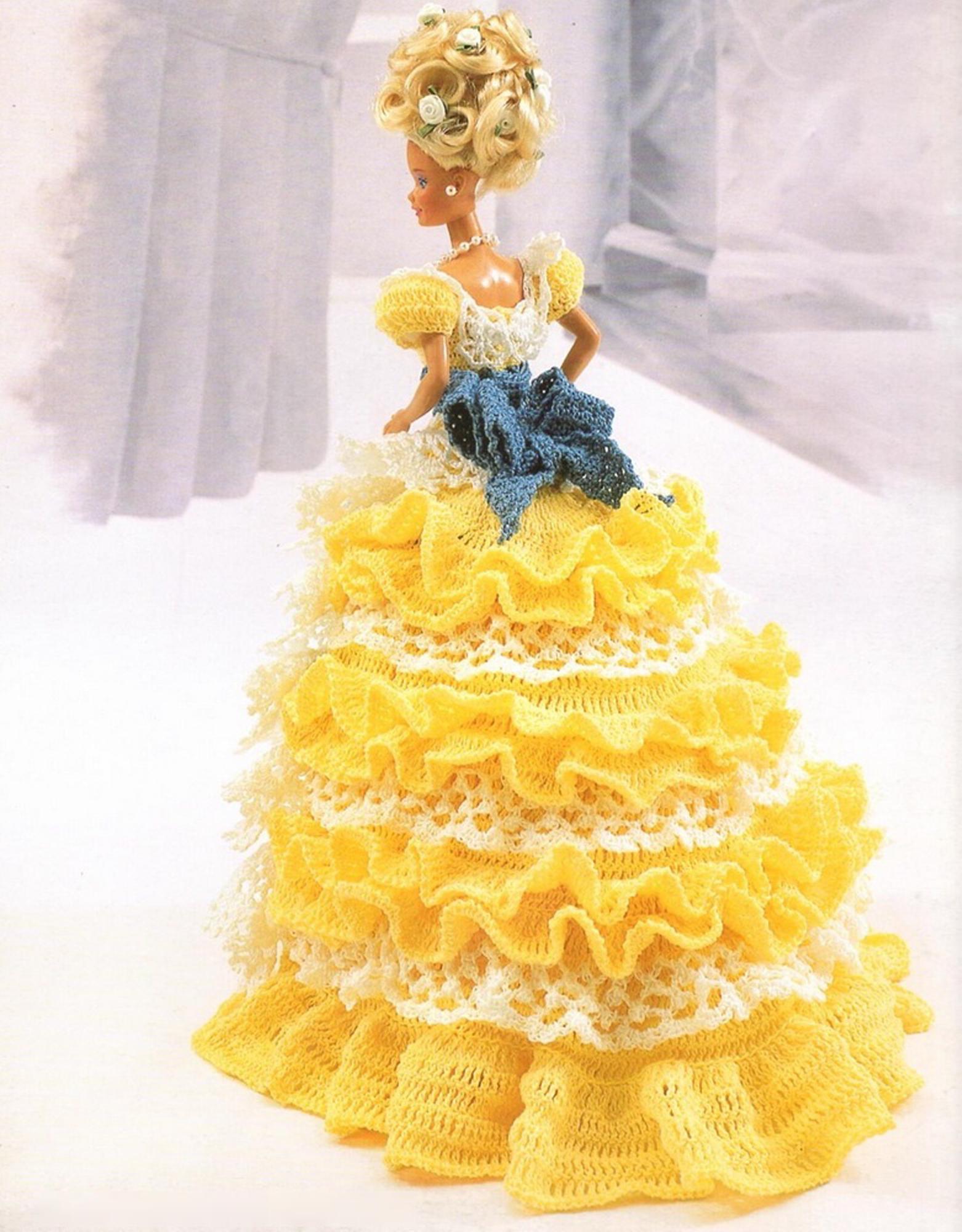 Vintage barbie yellow dress discount