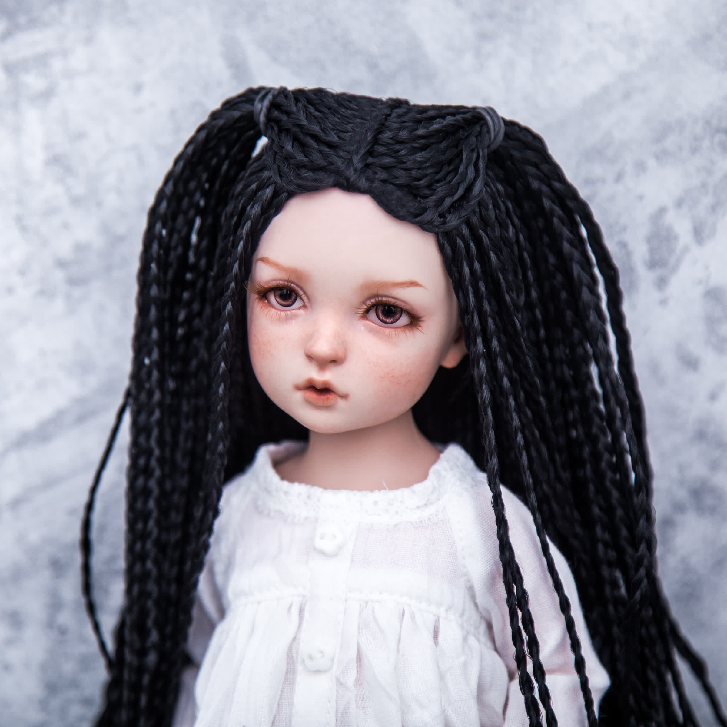 Longhair BJD Zi-Zi wig long Black for head 6-7 (IpleHouse BiD et
