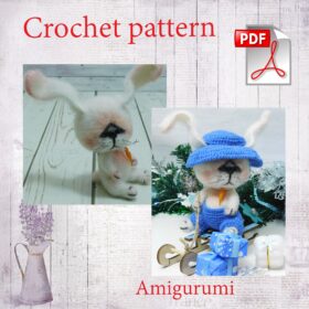 Amigurumi. SAD BUNNY. Crochet pattern PDF. Tutorial