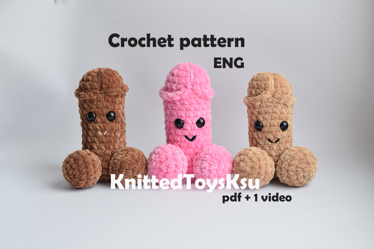 crochet keychain pattern, crochet dick car charm amigurumi penis -  DailyDoll Shop