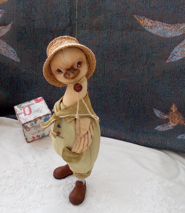 Cute teddy duckling in clothes, duck art doll 3 img 20230402 155107 97
