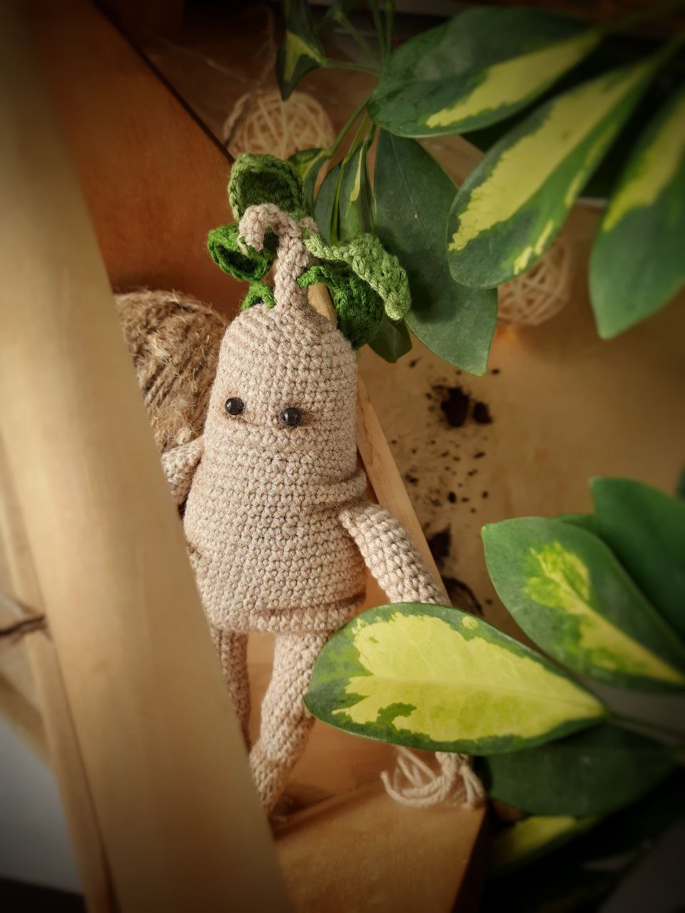 Amigurumi Mandrake Root crochet pattern. Harry Potter fans