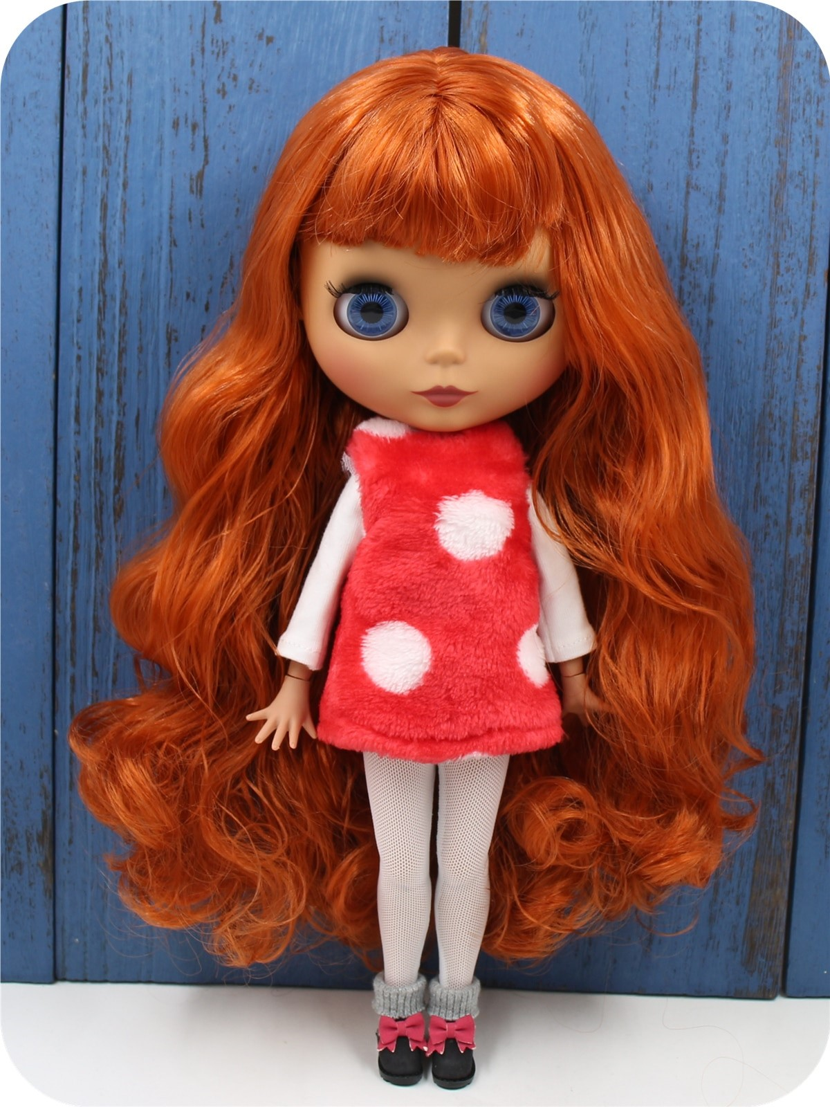 June – Custom Neo Blythe Doll with Ginger Hair - DailyDoll Shop