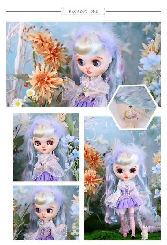 Eliza – Custom Neo Blythe Doll with Multi-Color Hair - DailyDoll Shop