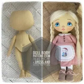 Doll body sewing pattern