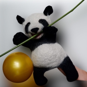 Panda toy puppet