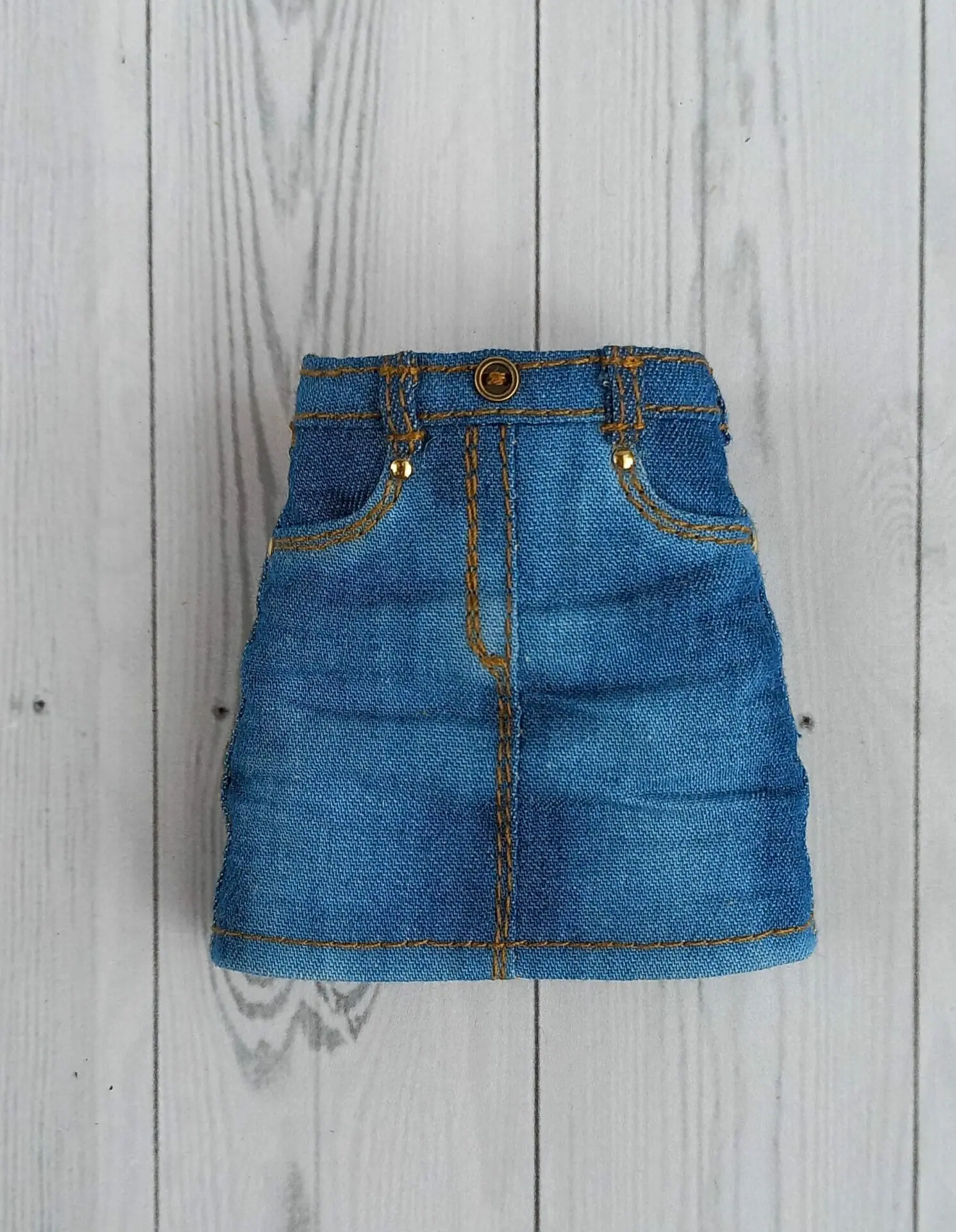 Barbie doll Blue denim mini skirt for a standard 1 new style