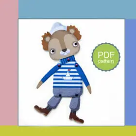 Paper doll Lion sailor, in My Teddy store