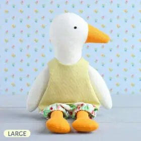 Handmade Large Duck doll stuffed animal in top and shorts