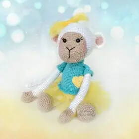 handmade Soft toy monkey girl