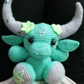 Baphomet crochet amigurumi toy