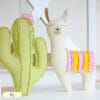 Set of soft toys: llama and cactus