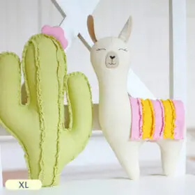 Set of soft toys: llama and cactus