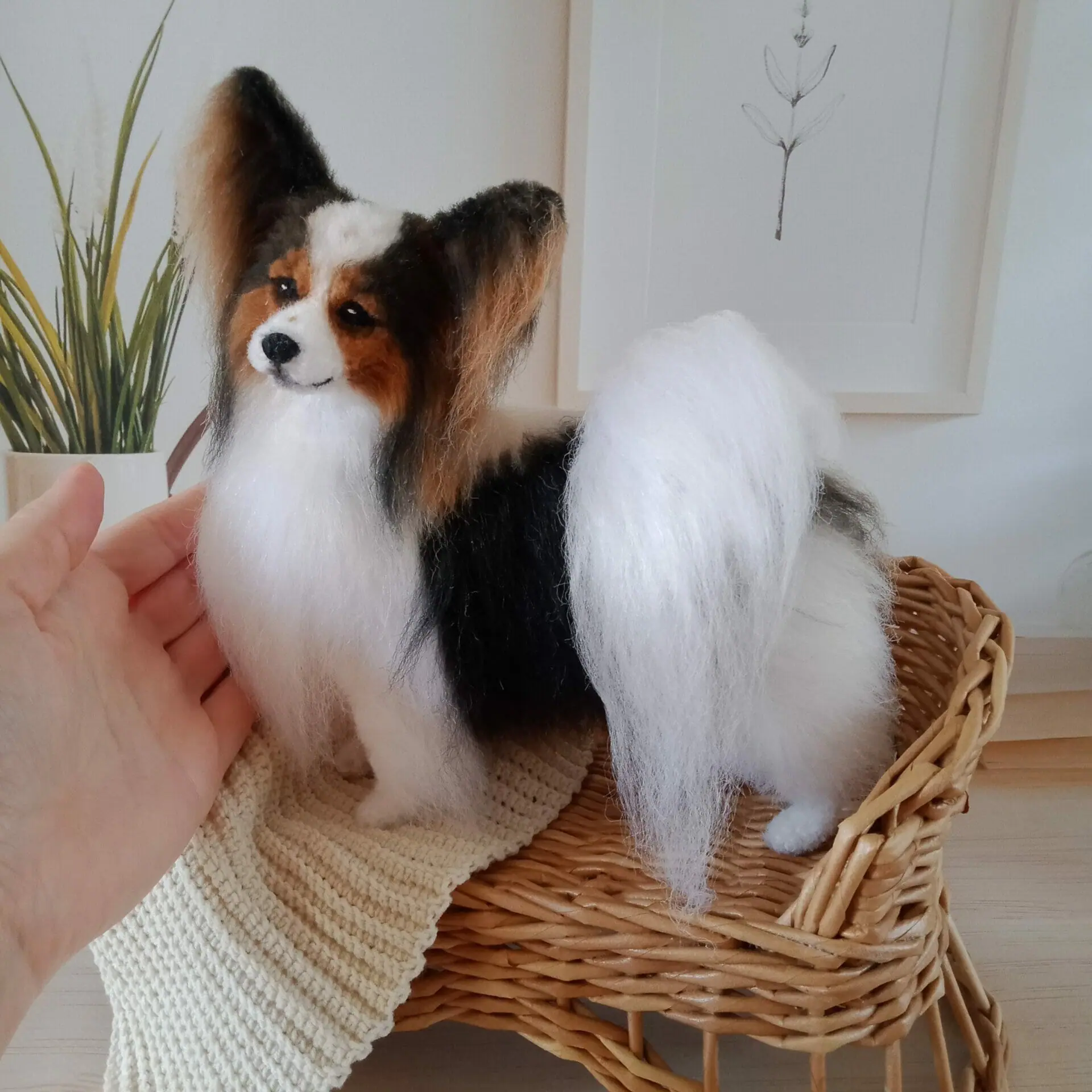 Papillon Needle Felted Dog Miniature Custom Felted Dog Replica -  Israel